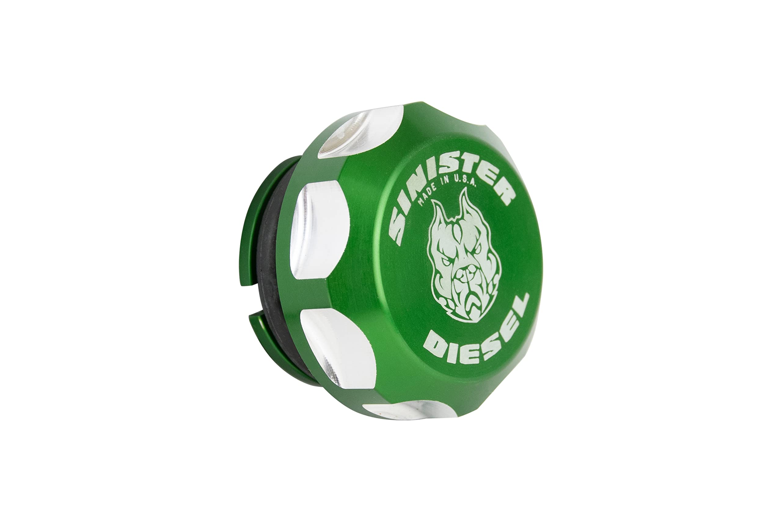 Tapón de combustible Billet Sinister Diesel Green para Dodge Ram 6 7 Cummins 2013