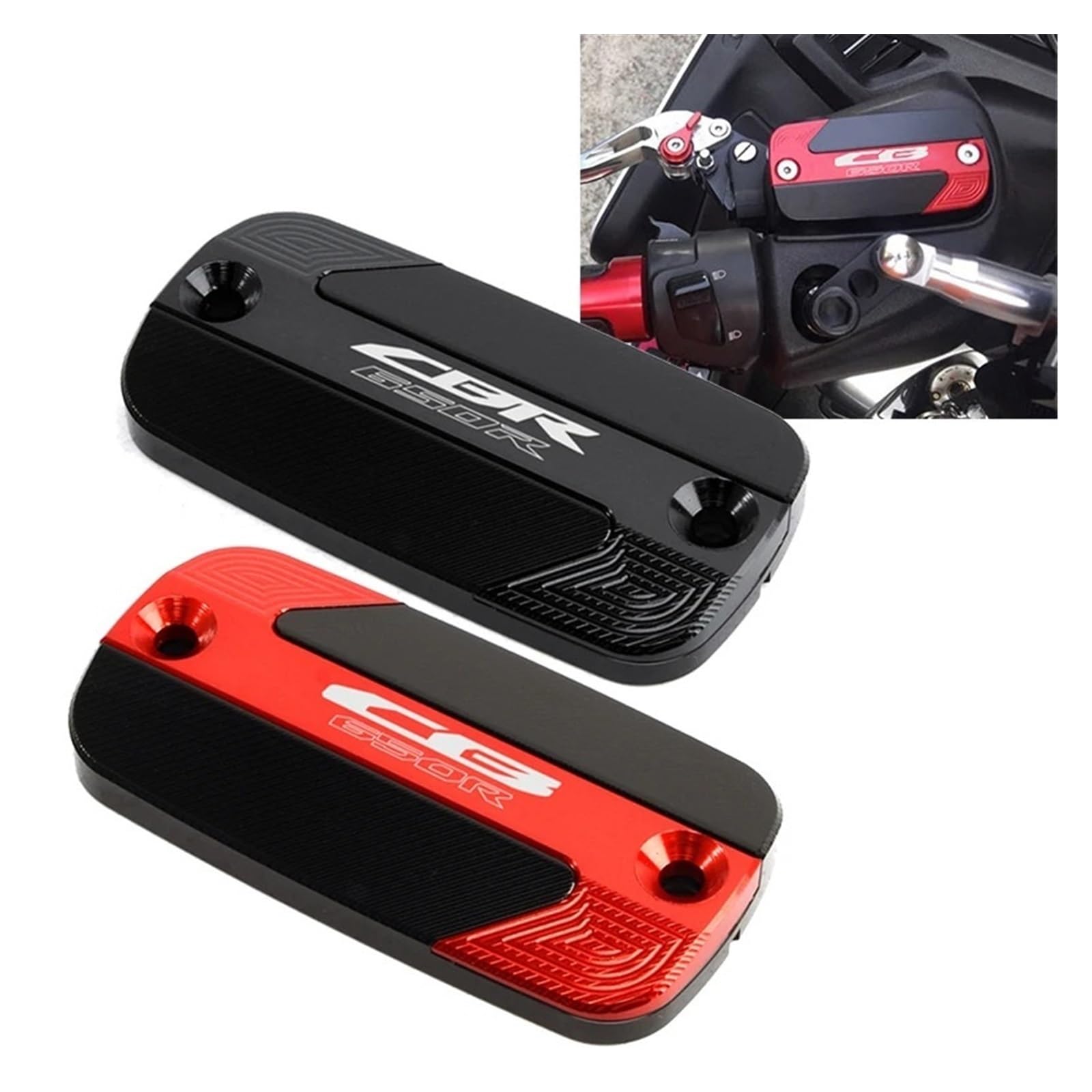 Le Couvercle du réservoir de Frein Avant des pièces de Moto est Compatible avec CB650R / CBR650R 2019-2024(CB650R Red)