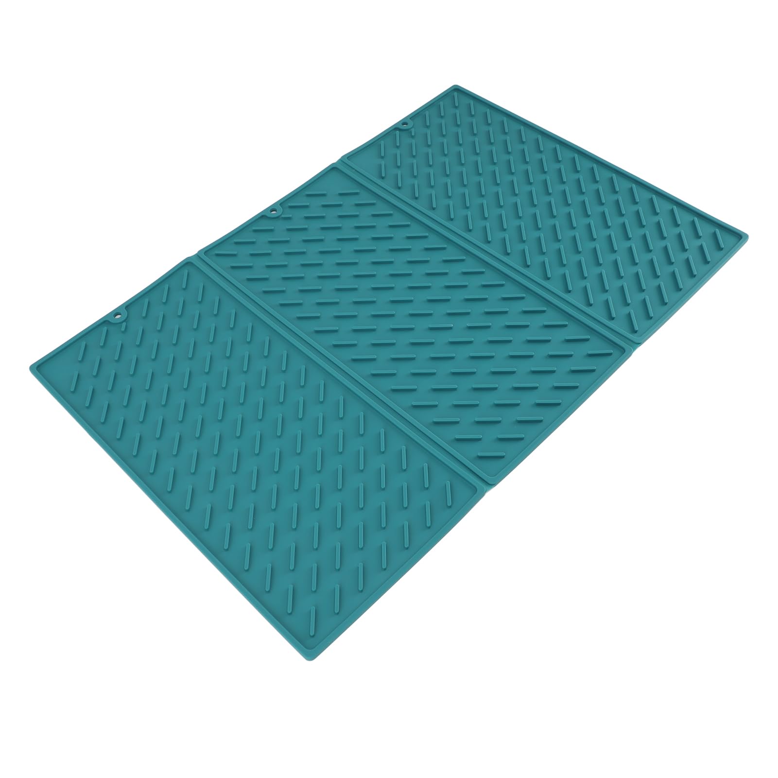 Extra große, faltbare Abtropfmatte mit dickerem Silikon, einfach zu verstauen und zu verstauen, schnell trocknendes Design, vielseitig einsetzbar für Küchentheke (grün)