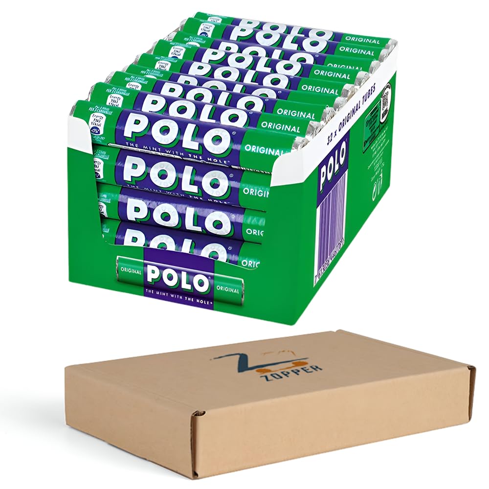 Polo Original Mints Tubes Rolls 32Pcs x 34g Perfect Peppermint Mints Multipack Sweets for Your Fresh & Minty Breath