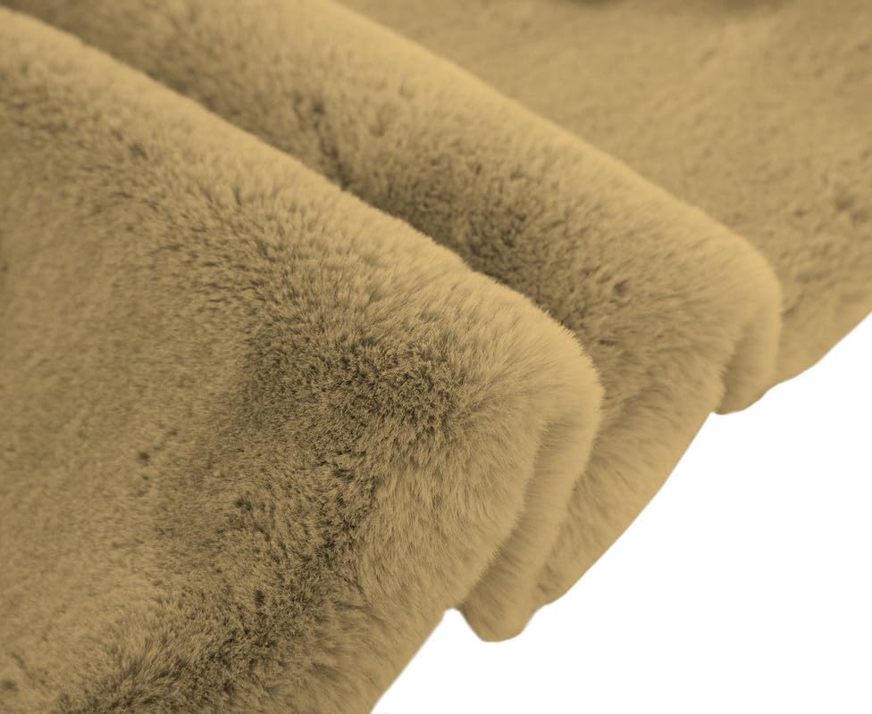 Image of Rabbit Fur Area Rug 6x8 Ft | Super Soft Plush Carpet with Anti-Slip Backing | Washable Luxury Rug for Bedroom, Living Room & Home Decor