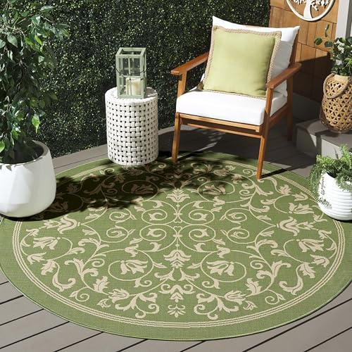 Tapete SAFAVIEH Courtyard Collection redondo 94 cm miniatura 1
