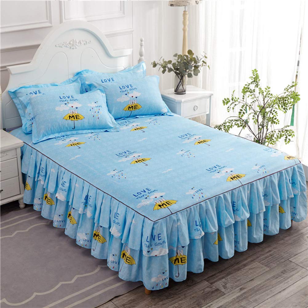 Jupe de lit anti-poussière drap plissé pour grand lit