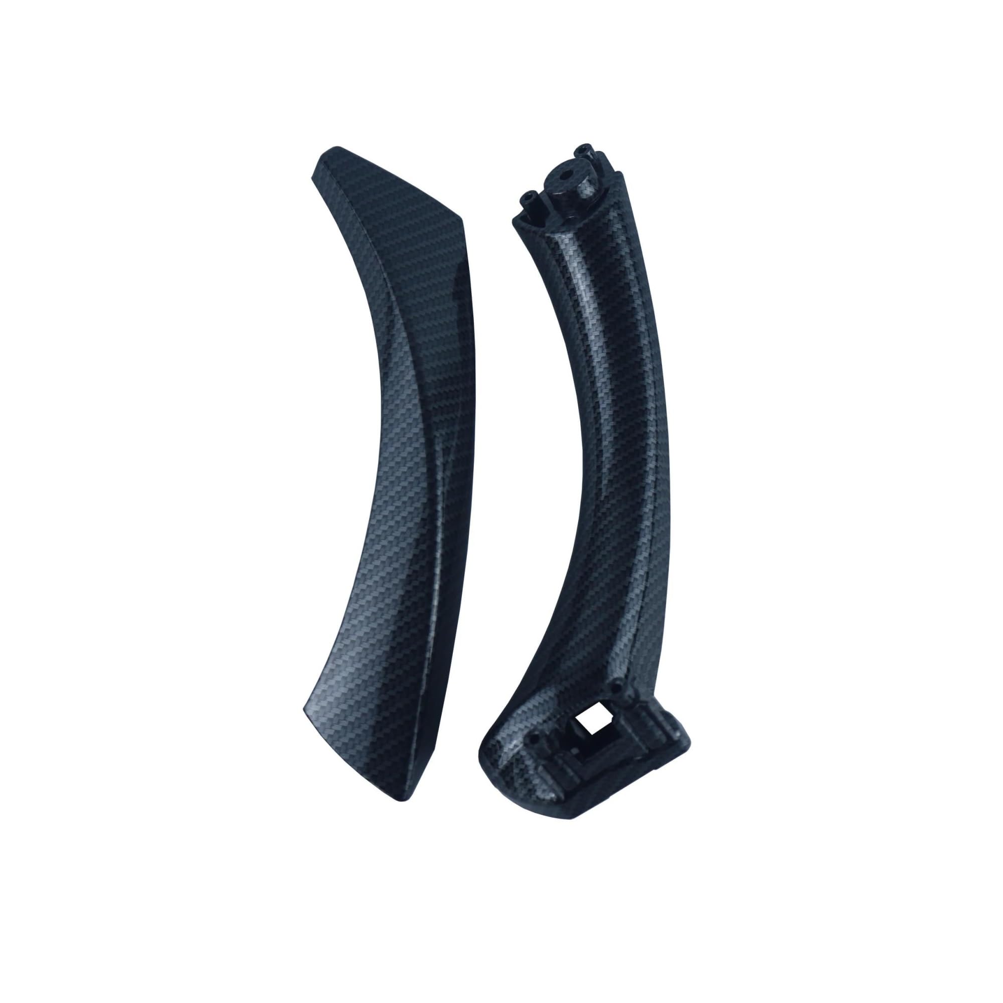 LVXVMOZEOK Interior Door Handle Armrest for E90 for E91 for 3 Series 2005-2012 Car Inner Left Right Inside Handle Door Panel 51417230853 Pull Trim Cover(Right Carbon 2pcs)
