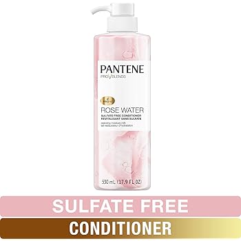 Amazon Com Pantene Sulfate Free Conditioner Paraben And Dye Free Pro V Blends Soothing Rose Water 17 9 Fl Oz Beauty
