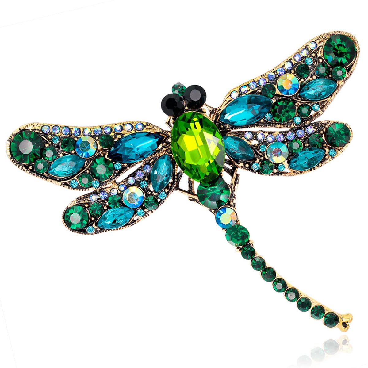 FAIRYGATE Rhinestone Brooch Clothing Jewellery Accessories Fashion Elegant Shiny Crystal Teardrop Brooches Wreath Pendent Lapel Pin，B36 — view 21