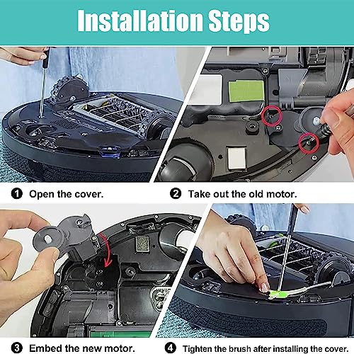 Side Brush Module Motor For Irobot Roomba 500 600 700 800 900 I3 E5 E6 I3 I4 I5 I6 I7 I8 J7 Series Robot Vacuum Cleaner, Replacement Parts (Motor Module + Side Brush) #TOP2