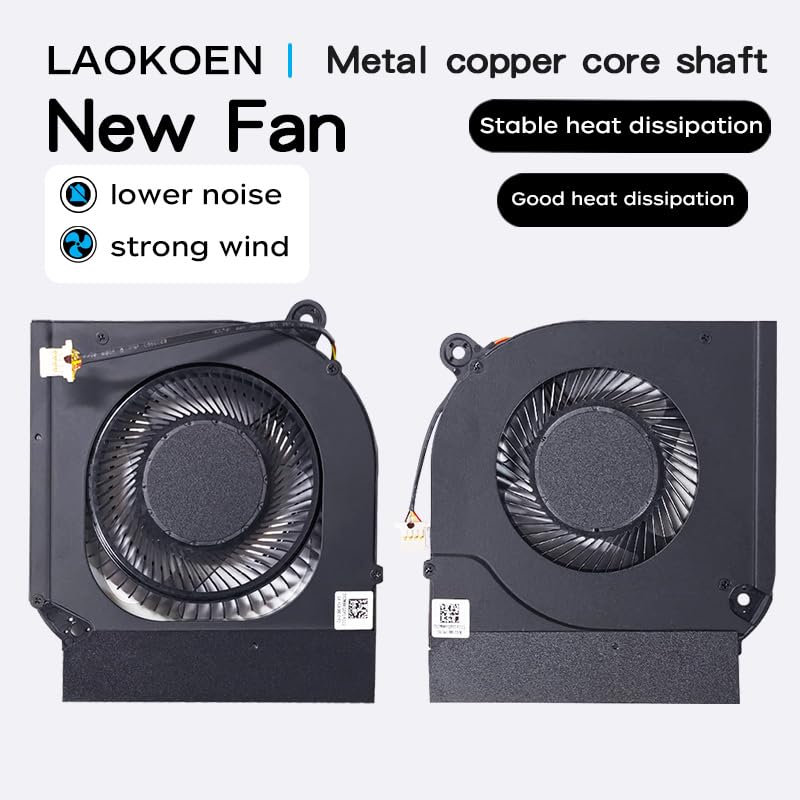 Image of New Replacement Cooling Fans for Acer Nitro 5 AN515-55 AN515-45 AN517-52 AN517-41 AN515-56 AN515-57 AN515-57-55RY AN515-55-50V2 AN515-55-72ST AN515-55-75BM AN515-55-59TA AN515-45-R7WA N20C1 Laptop