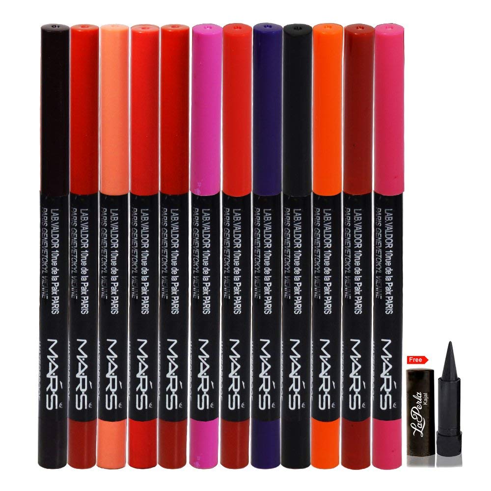 MARSWaterproof Eye and Lip Liner - of 12 (Multicolour)
