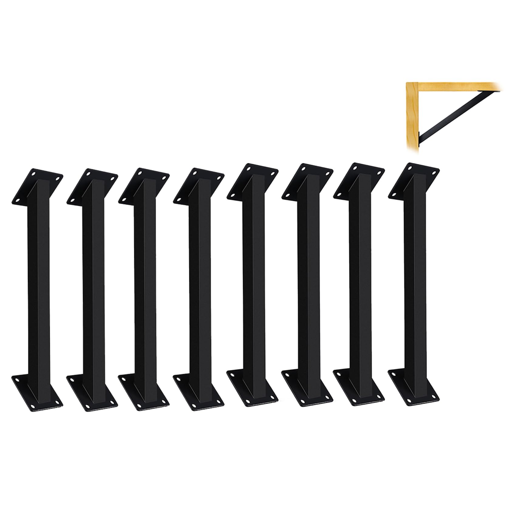 LQSYBHD 45 Degree Angle Support Brackets Heavy Duty Steel Pergola Arc Brackets Pergola Kit Heavy Duty Connector Brace Bracket Kit for Gazebo Patio Pergola (Size:8pcs)