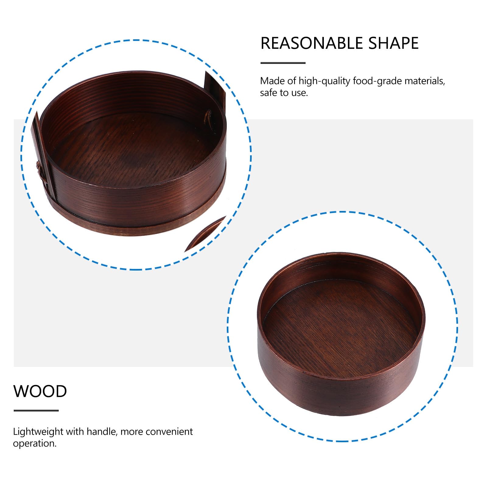 TOPBATHY Contenitore Bento a Doppio Strato in Legno Manico Portatile