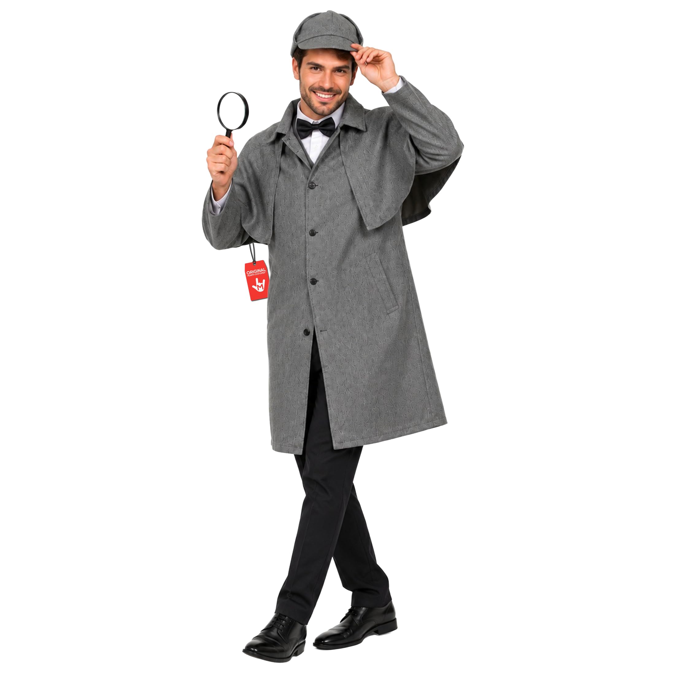 Fun Shack Disfraz Detective Victoriano Hombre,Disfraces Sherlock Holmens, Traje Victoriano, Disfraz Carnaval y Halloween