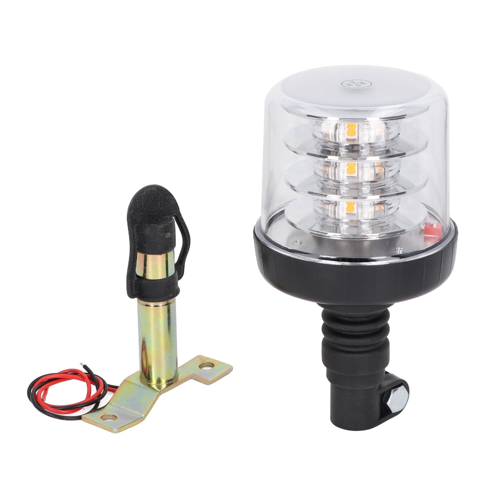 Fafeicy Luz Giratoria LED de 54 W Baliza de Advertencia de Emergencia Giratoria de 360 ​​​​grados 18 LED con Pantalla de PC y Lente óptica para Seguridad Vial