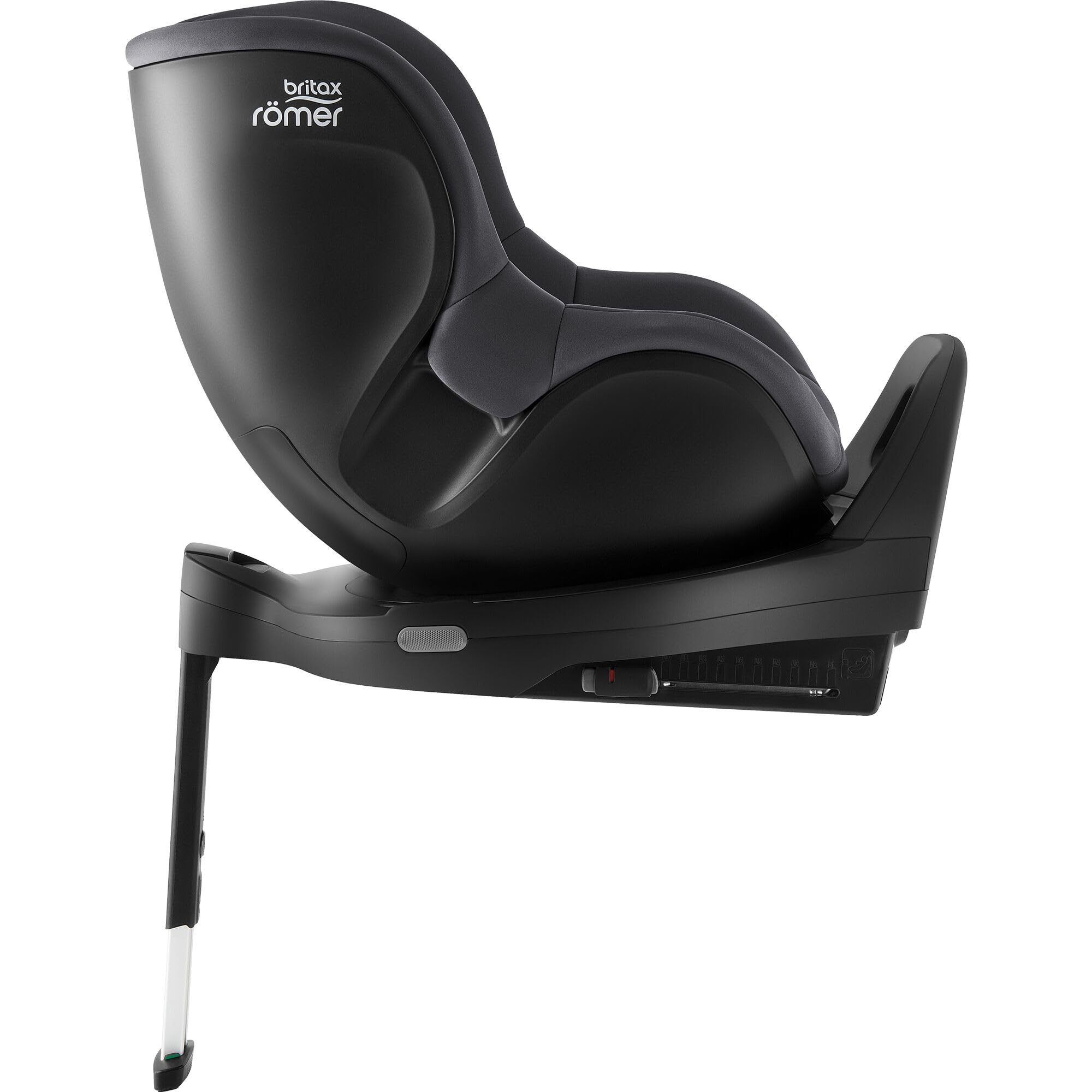 BRITAX RÖMER Seggiolino Auto DUALFIX 2 Z-LINE Girevole a 360° ISOFIX Bambini da 61 a 105 cm i-SIZE (Gruppo 0+/1) da 3 Mesi a 4 Anni, Midnight Grey