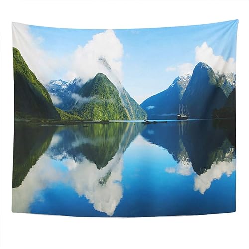 Tapiz natural para colgar en la pared, diseño de puesta de sol, para dormitorio, sala de estar, 60 x 80 pulgadas (paisaje)