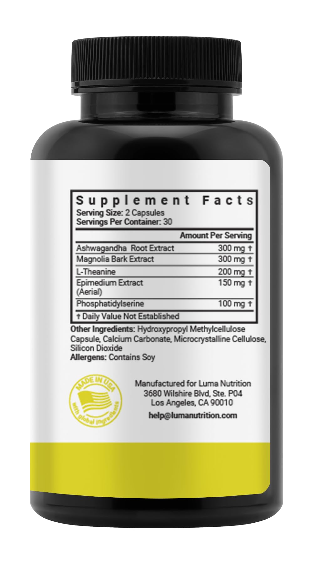 Luma Nutrition Cortisol Supplement for Women and Men - 60 Capsules — Amazon image 6