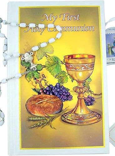 Miniatura 2 de Juego de primera comunión para niñas con libro de misa, rosario, escapulario y alfiler de solapa