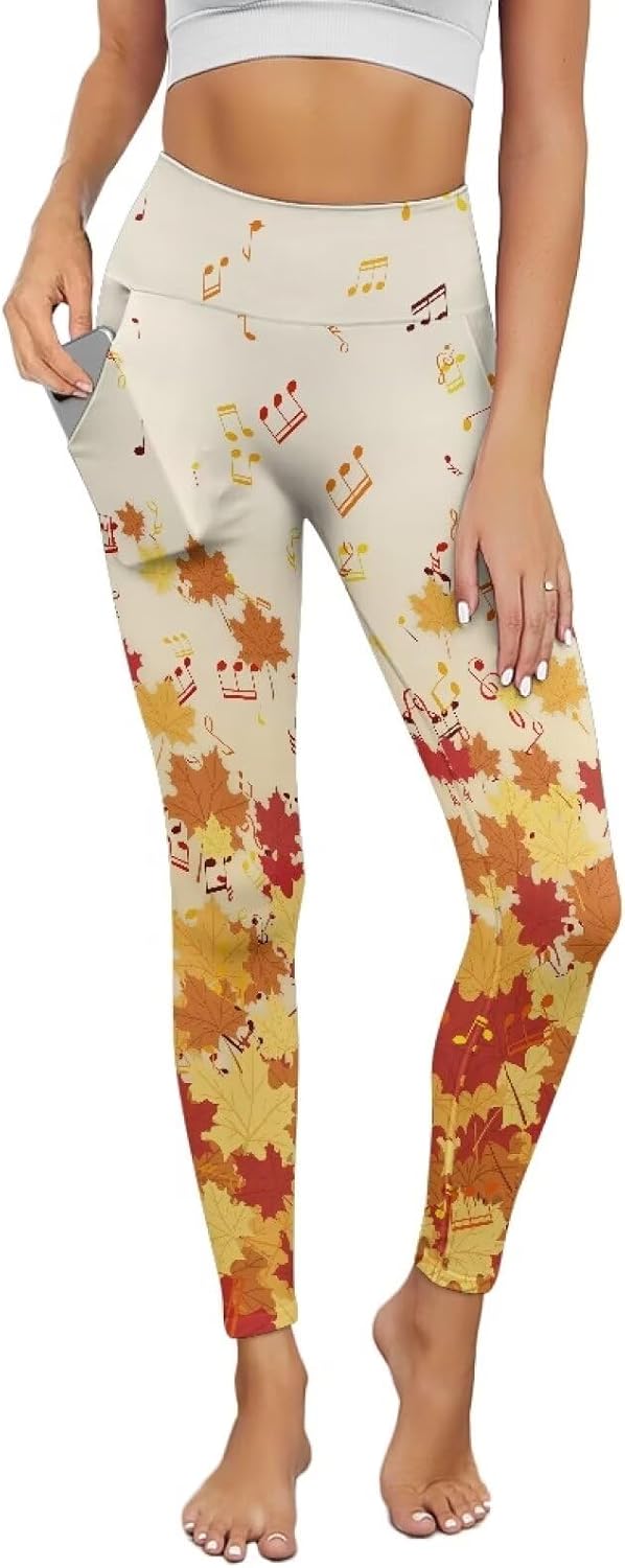 Leggings for Women Plus Size Tummy Control Yoga Pants with Pocket for Women Pants for Workout, Yoga, Running XS-3XL