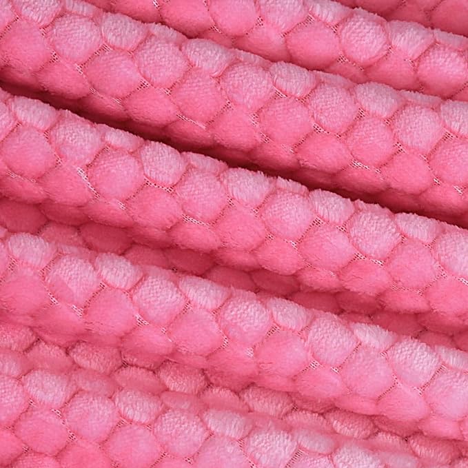 Image of Cortina Jacquard All Season Blanket Single Size Summer AC Blanket Winter Warm Lightweight Reversible Throw Soft Cozy Plush Fuzzy Blanket for Bed Couch Sofa (Pink, 150x200 cm) Color May Vary