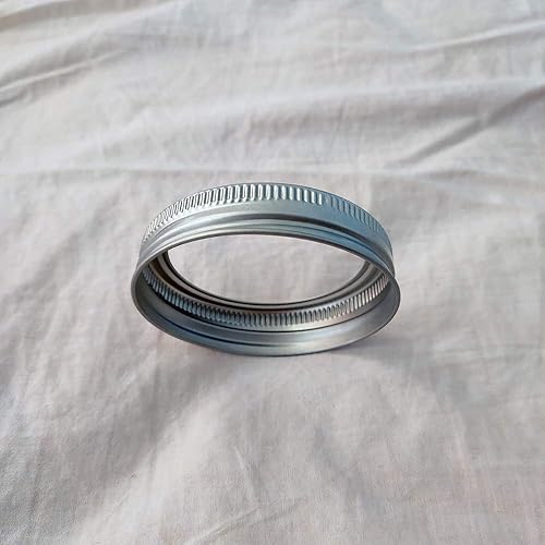 Miniatura 5 de TYESMER 24 anillos de repuesto para tarros Mason de color plateado resistentes a la corrosión, 2.756 in de boca regular, bandas plateadas para
