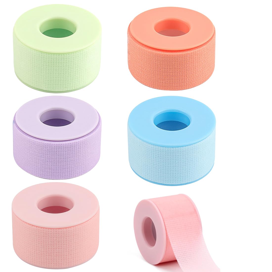 5 Piezas Cinta Cosmética Cinta De Maquillaje Transpirable Cinta Cosmética De Sombras Precisa Accesorio De Maquillaje Para Maquillaje De Ojos Cejas Extensiones Pestañas 2,5cm x 9m (5 Colores)