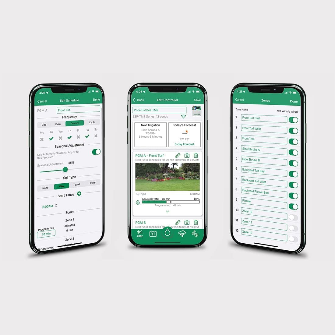 GNCGarden Rain Bird Programador de riego de 6 Estaciones - Controlador ESP-TM2I-230V Compatible con WiFi/WLAN – Interior - Incluye Transformador y Manual de Instrucciones.