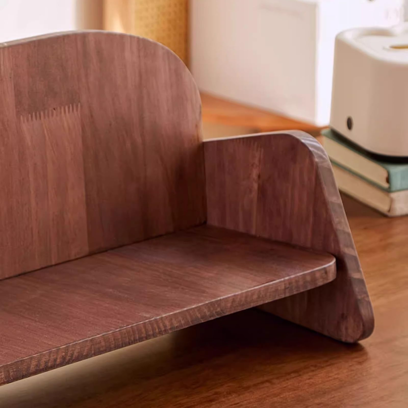 Organizador De Estante De Escritorio, Estante De Almacenamiento De Estantería De Escritorio De Oficina Con Marco De Madera, Estante De Mesa Estante De Escritorio Para Dormitorio, Hogar(Natural)
