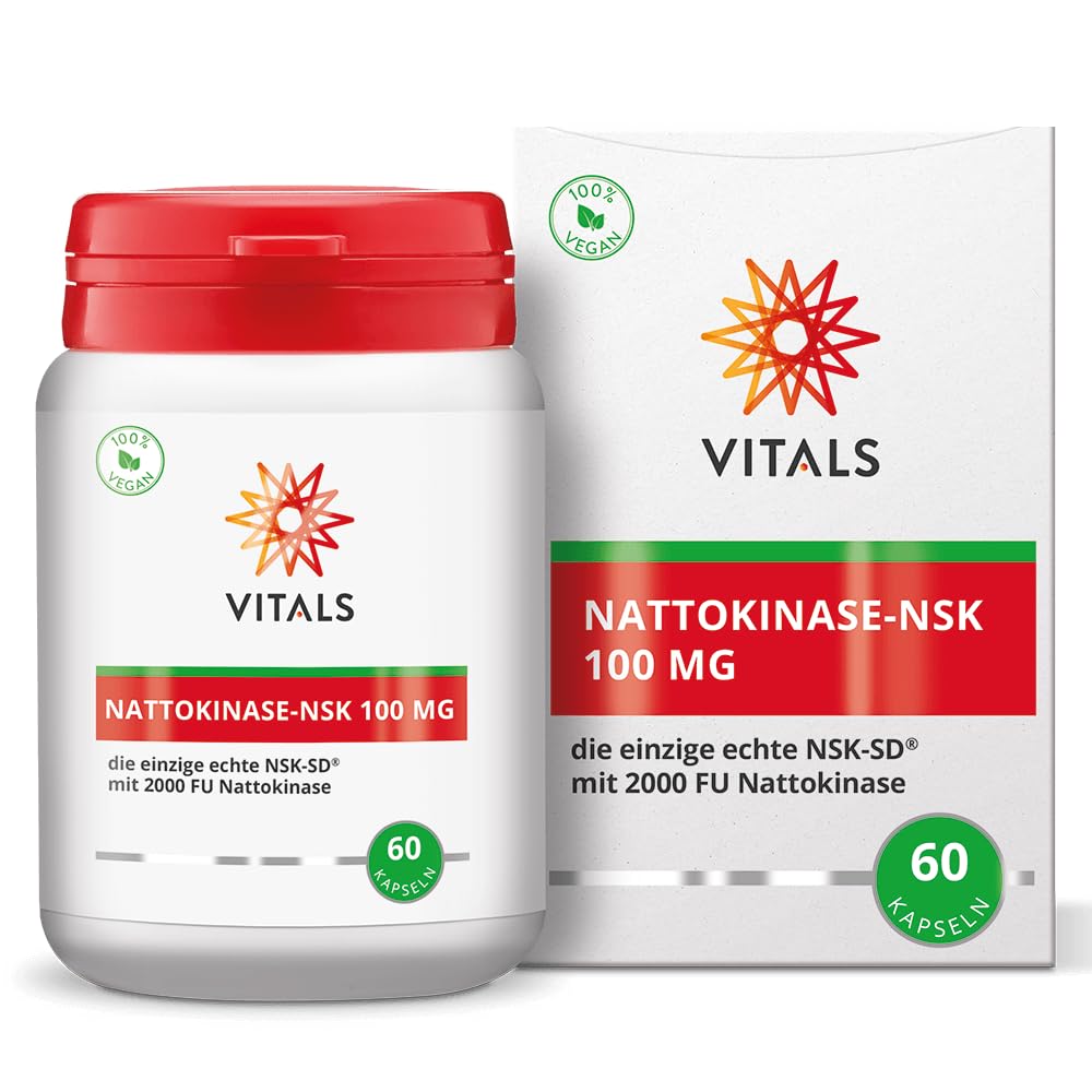 Vitals - Nattokinase-NSK 100 mg 60 Kapseln. Die einzige echte NSK-SD® mit 2000 FU Nattokinase.