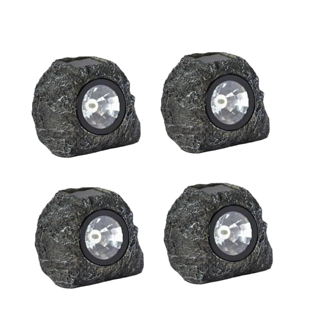 Garden Mile Solarleuchten für den Außenbereich, 15 Lumen, wasserdicht, strapazierfähig, hellweiß, Solar-Gartenleuchten für Weg, Auffahrt, Terrasse, Hof, Beleuchtung, 4 Stück