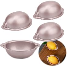 Different Designs Lemon Shape Nonstick Carbon Steel Cake Mould Cheese Jelly Pudding Moldes Tart Cupcake Holder DIY Kitchen Tools 4pcs 1-Cup Molds