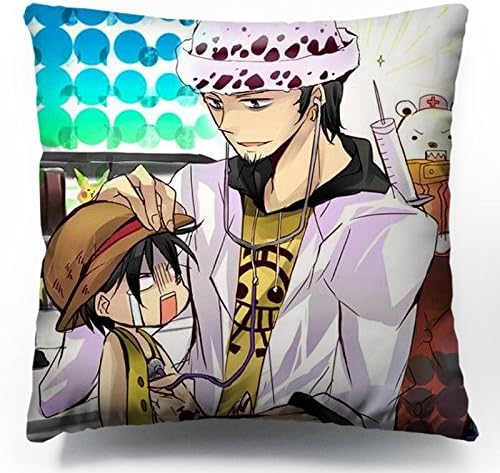 MeMoreCool Japanese Anime One Piece Luffy Chopper Sauron Plush Pillow Peach Skin Fabric Double-Side Print Pillow Throw Cute Cartoon Cushion Anime Pillow for Gifts 40cm40cm