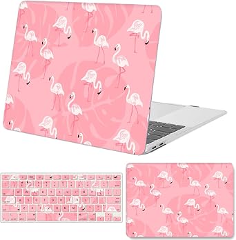 Compatible with MacBook Pro 14 inch Pro/Max Case 2025-2021 M5/M4/M3/M2/M1 Models A3434 A3185 A3401 A3112 A2918 A2992 A2779 A2442, Plastic Laptop Shell & Keyboard Cover, Flamingos Pink