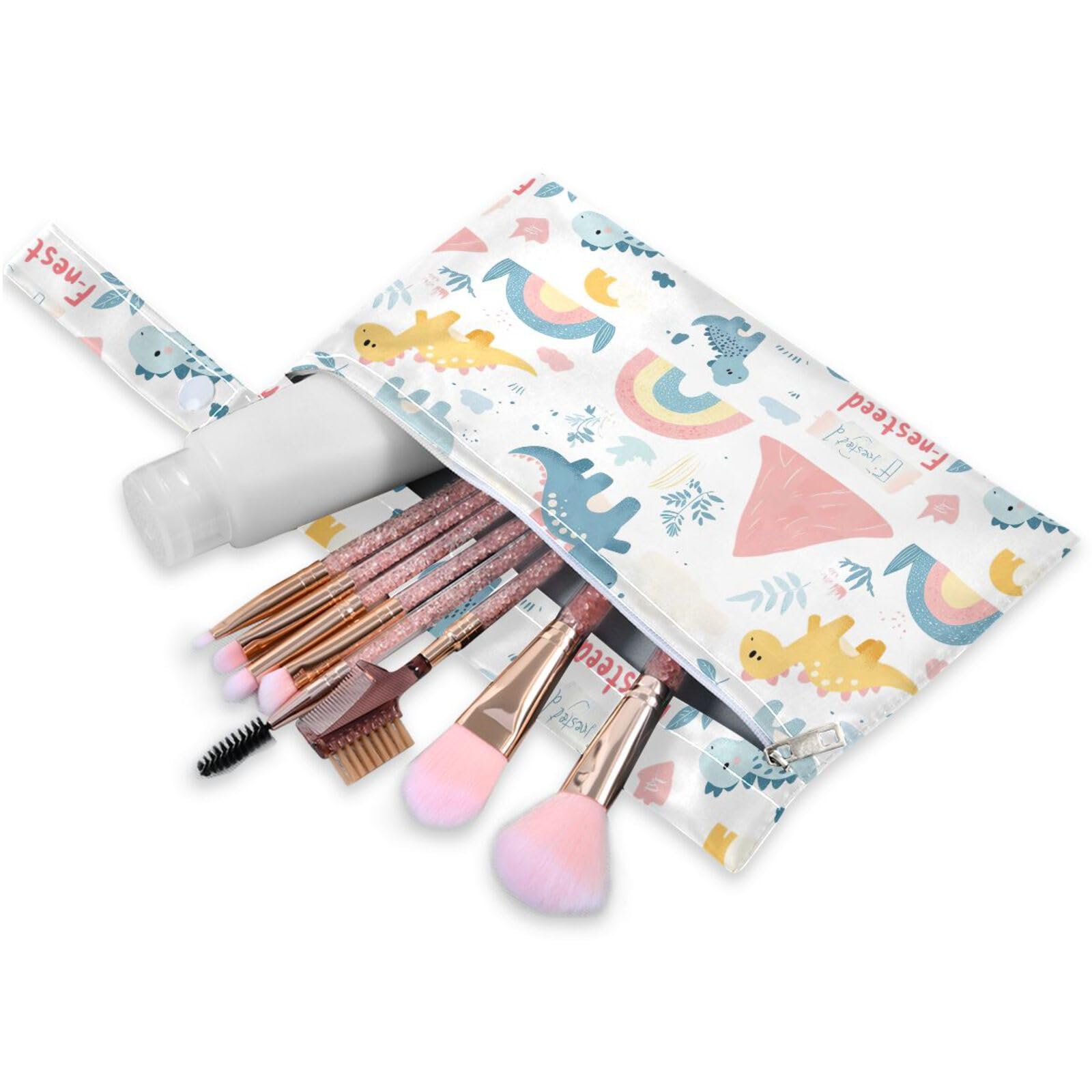 Coikll Wet Dry Bags for Cloth Diaper 2 Pack Waterproof Yoga Gym Bag for Swimsuit Wet Clothes Baby Items-?Cute Dinosaur?