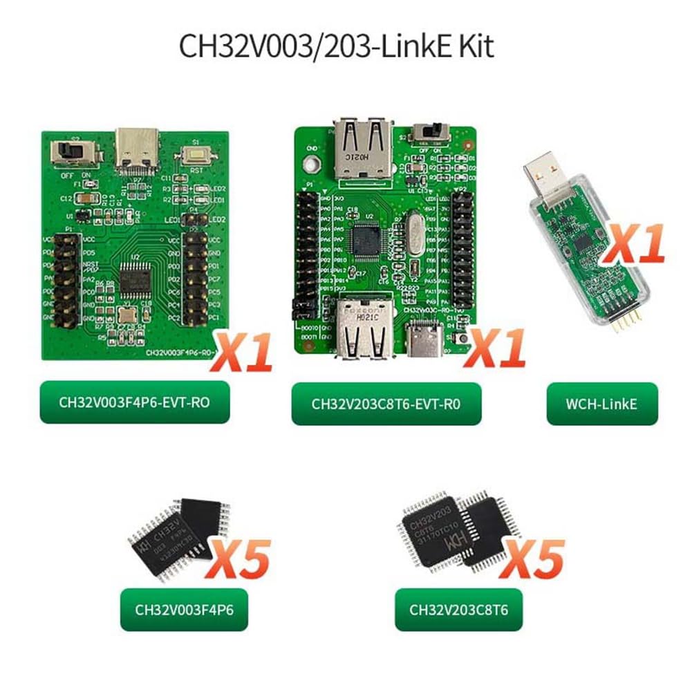 Deger CH32V003 Development Board Kit di valutazione a 32 bit Multiuso RISC-V-MCU Valutazione funzionale delle applicazioni