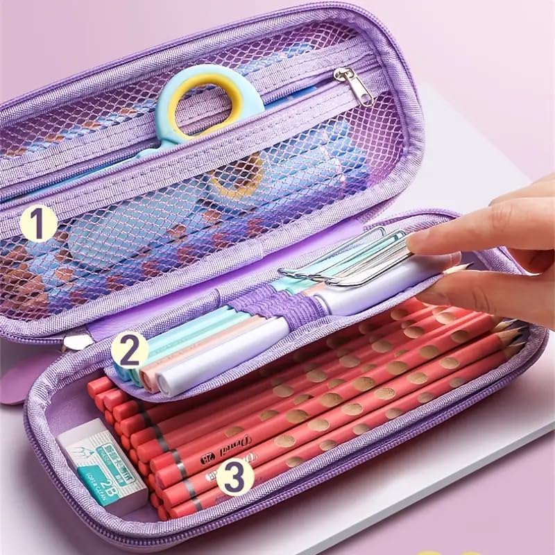 Image of DEOXY 3D Unicorn Pencil Case Stationery Box, Cosmetic Zip Pouch Bag for Girls Unicorn Art EVA Pencil Box-CK11UN