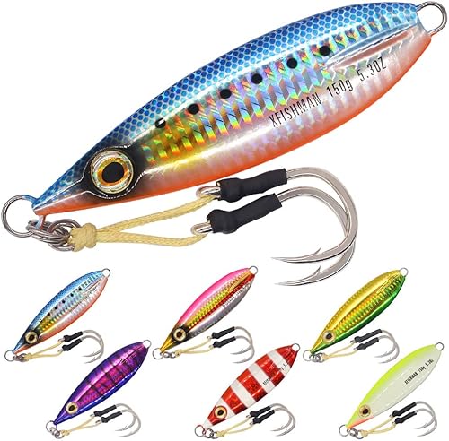 Jig de paso lento-agua salada-jigging-señuelos-mariposa-jigs agua salada mar mar profundo océano plantilla de metal pesado 2.65 oz  7.76 oz