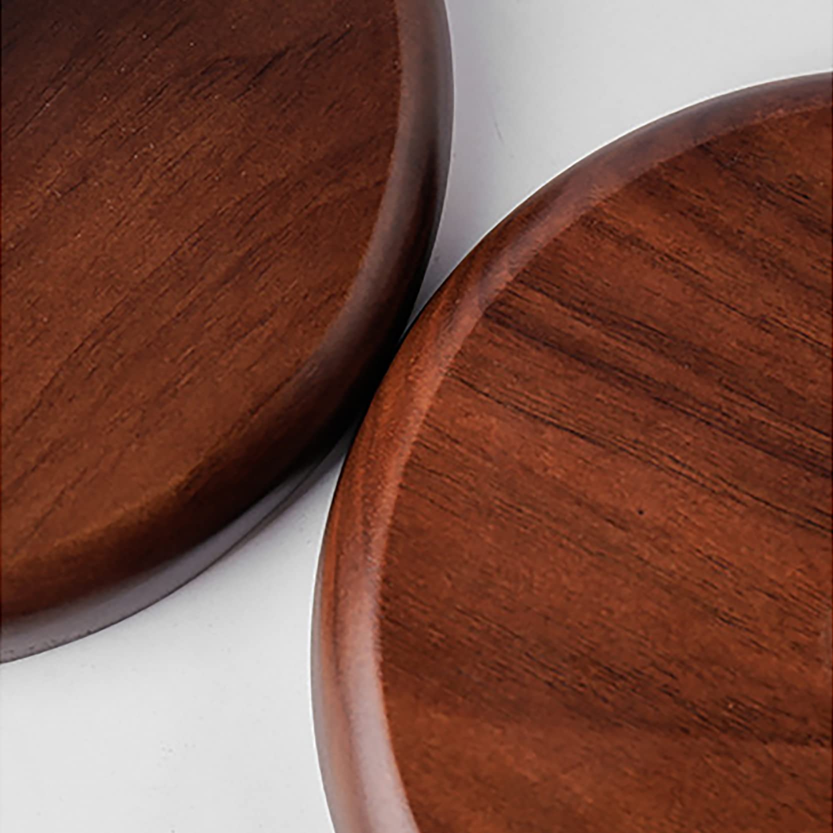Lot de 2 Porte-Serviettes en Papier (31 cm x 14 cm), en Bois de Noyer Noir Massif, avec Base Ronde en Bois, Pas de Base d'épissage, Distributeur de Papier essuie-Tout