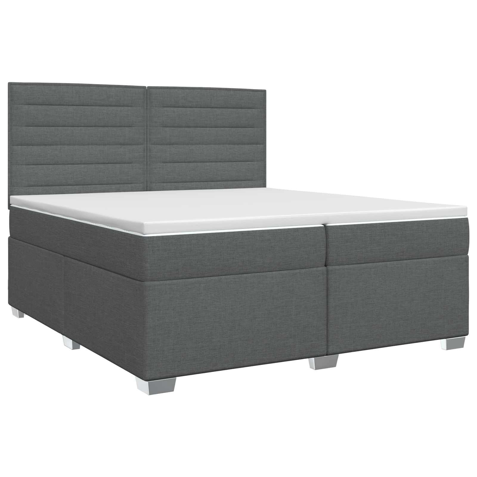 Lit Boxspring 200x200 cm avec Matelas à Ressorts et Surmatelas