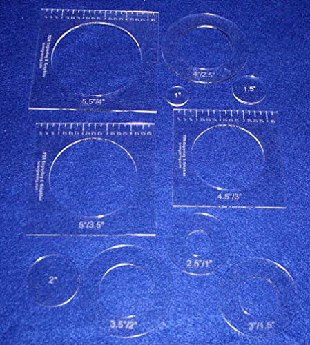 10 Piece Nested Penny Rug Template Set 1/8 Inch Acrylic