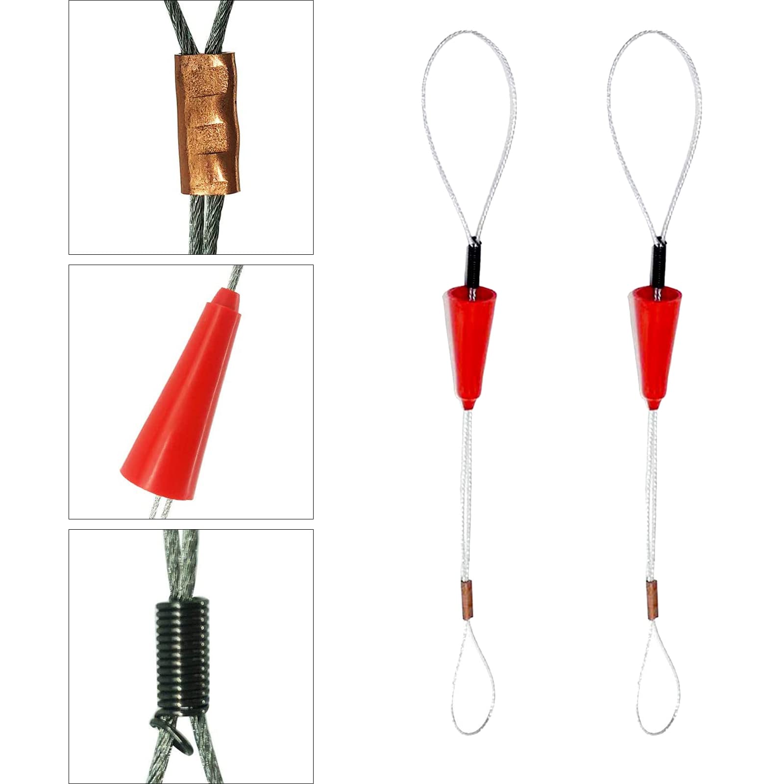 Pomoc do wciągania kabli, spirala naciągowa o długości 20 m, z 2 sprężynami prowadzącymi, taśma do wciągania kabli φ4 mm, pomoc do wciągania kabli w idealnej taśmie do układania kabli