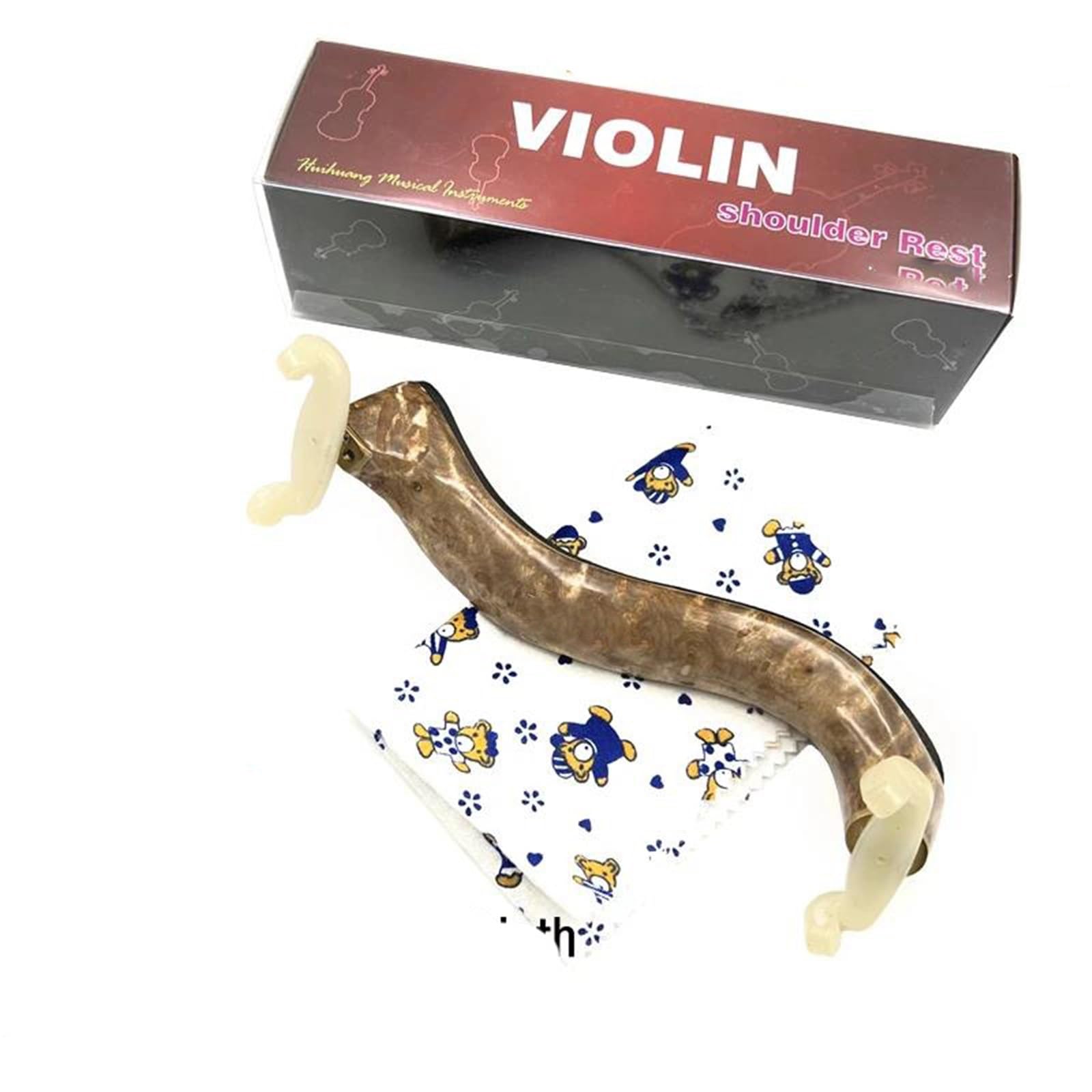 Soporte Para El Hombro Del Violín Reposabrazos acolchado ajustable para violín 4/4 3/4 1/2 almohadilla de apoyo para hombros de madera de arce soporte para barbilla(Type4)