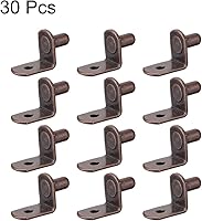 Vista 3 de uxcell Clavija de soporte para estante, soporte de 0.236 in en L, estante de armario de muebles, clavijas de soporte con agujero, para muebles