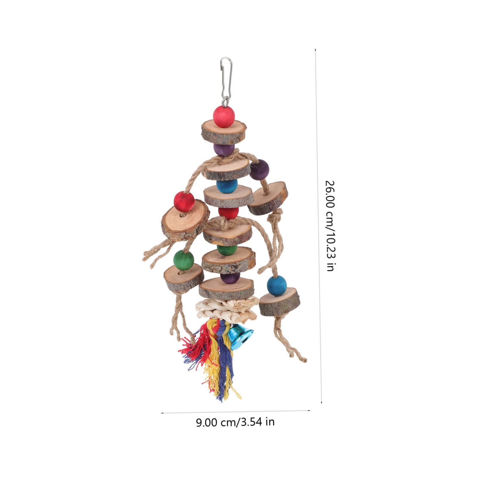 BCOATH 2Pcs Parrot Biting Wooden Chewing for Birds Hanging Playtime Accessories for Parrots Budgies Cockatiels