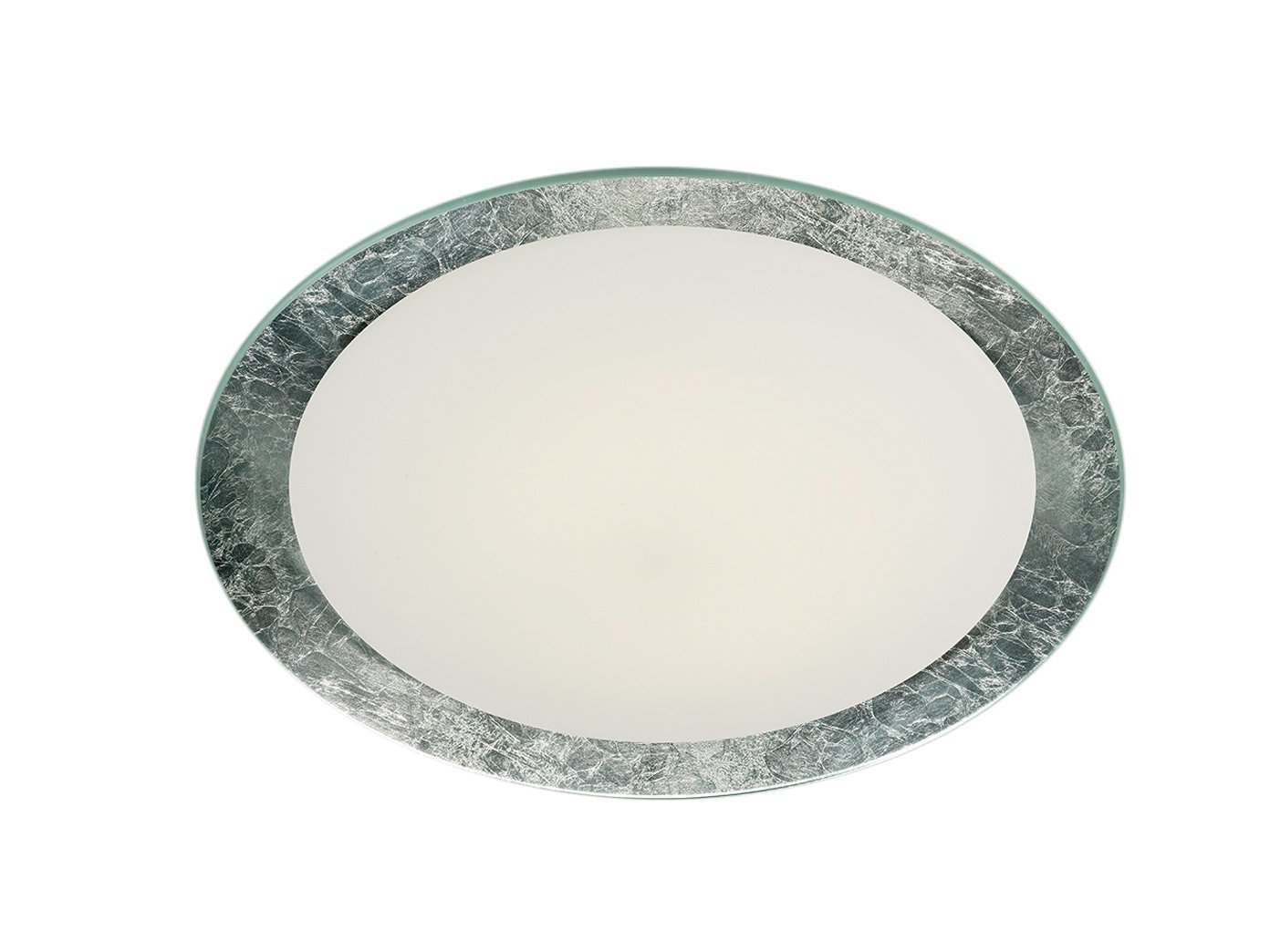 Trio Leuchten LED-Deckenleuchte Vancouver silberfarbig, Glas weiß satiniert 656812089