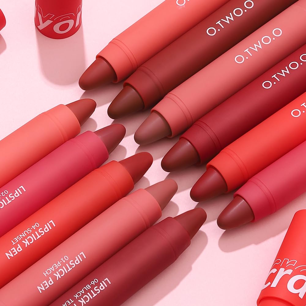 O.TWO.O CRAYON MATTE VELVET LIPSTICK PEN (CARAMEL #5, 3.5g)