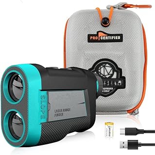 MEENE Golf Distance Meter 600M Laser Rangefinder with Slope,Vibration,Magnetic,Rechargeable suitable for Golf Hunting