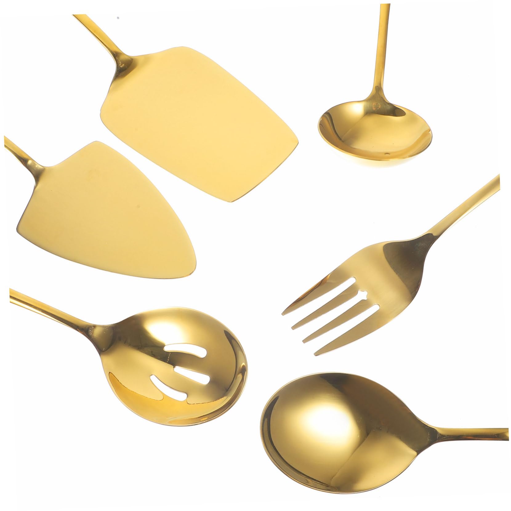 DECHOUS Utensili da Portata per Dolci Cucchiaio e Forchetta in Acciaio Inossidabile Spatole da Torta per Feste Utensili da Portata per Buffet