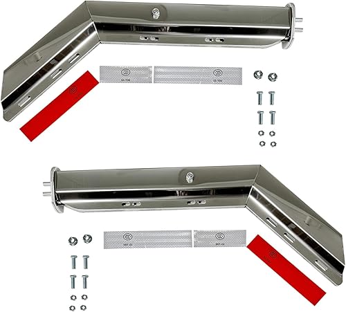 Semi Trucks - Soporte de aleta de lodo con resorte en ángulo de acero inoxidable para camiones comerciales, colgador de aletas de fango HD, espacio