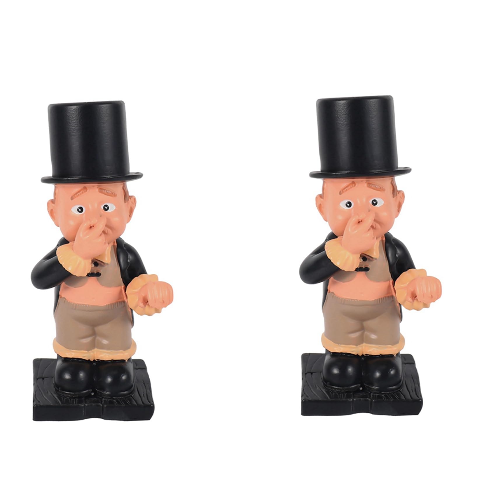 Hndhbfgrt 2X Resin Butler Shape Cute Old Boys Statue Decor Tissue Stand Rack Sculpture for Toilet