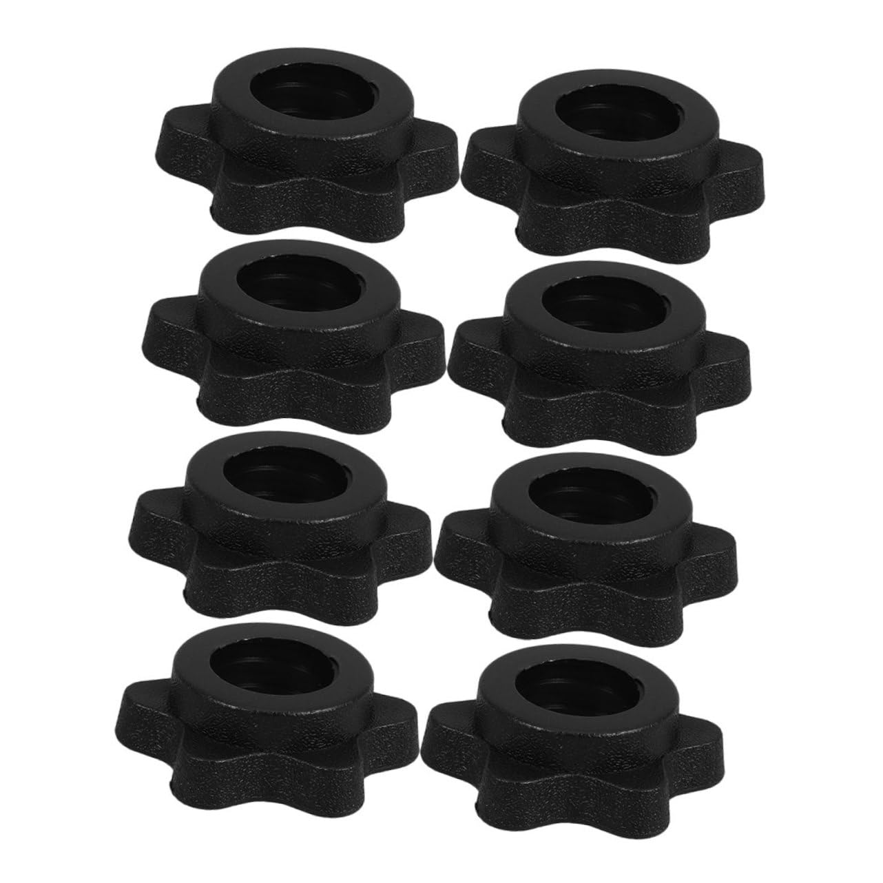 HEMOTON 8pcs Dumbbell Collars Nut Barbell Clips for Secure Weight Durable Barbell Accessories for Home Fitness Equipment